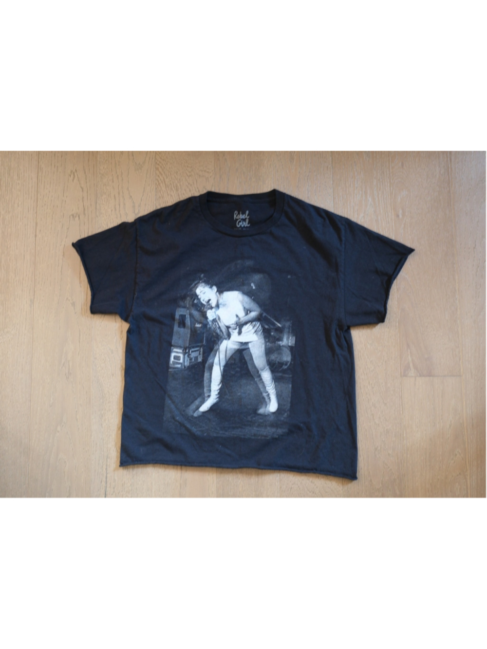 Kathleen Hanna Rebel Girl Book Tour 2024 Graphic Cropped T-Shirt Black